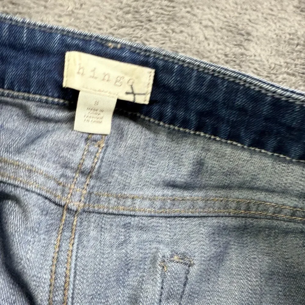 Hinge Denim Pencil Skirt Midi Womens 10 Blue Stone Wash Stretch Cotton - Picture 4 of 8